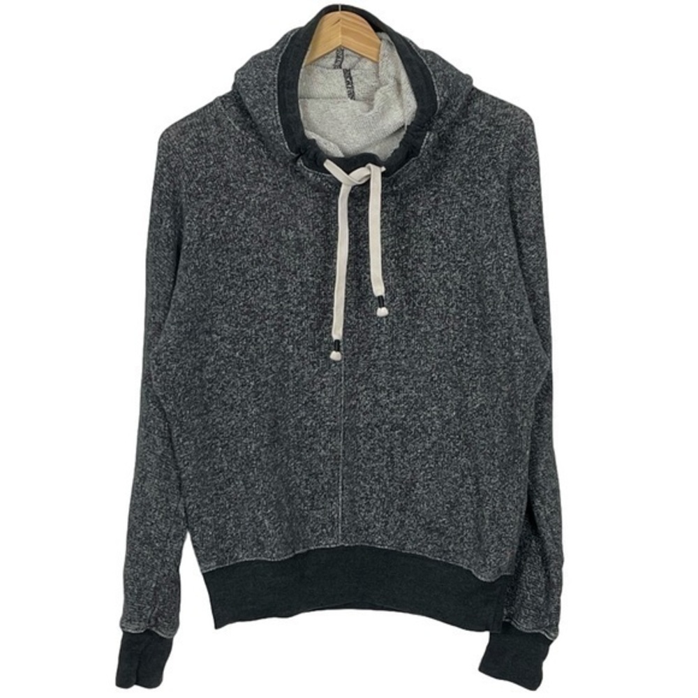 Aritzia TNA Clifton Funnel Cowl Neck Hoodie Heather Gray Size XXS
